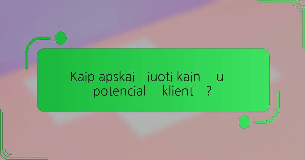 Kaip apskaičiuoti kainą už potencialų klientą?