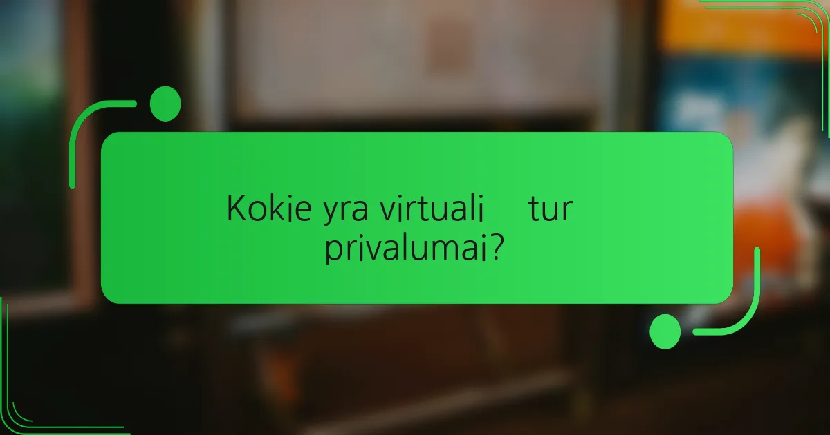 Kokie yra virtualių turų privalumai?